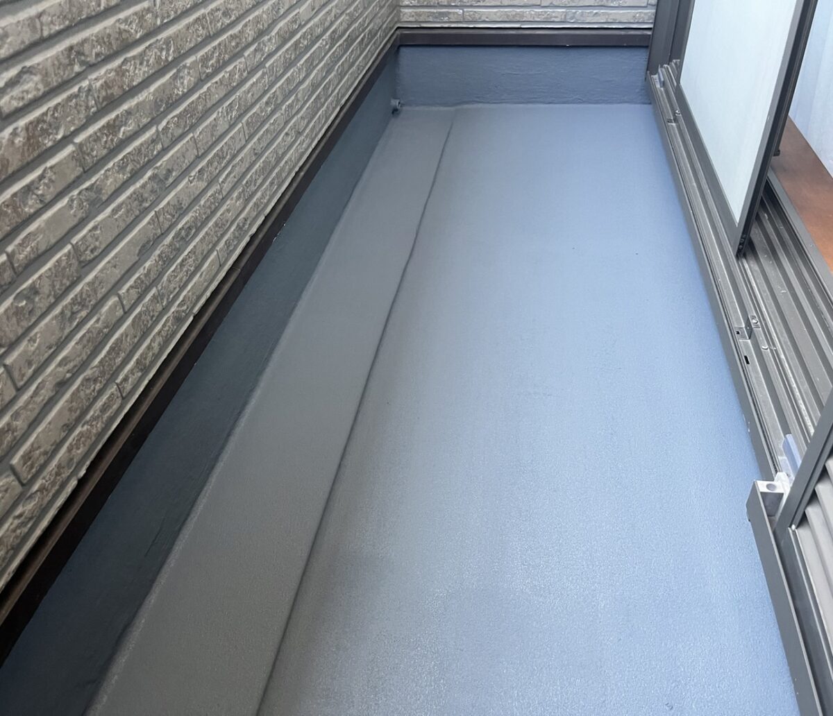 川越市 H様邸ベランダ防水工事。塗り替え後
