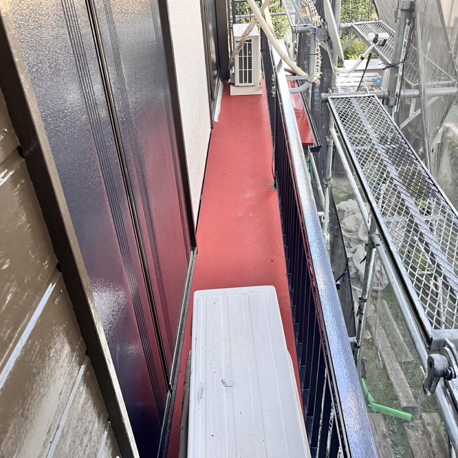 豊島区　屋根外壁塗装工事。塗り替え前